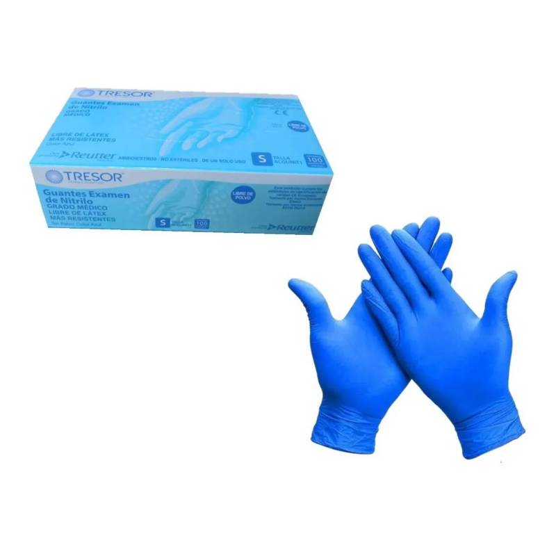 Guante Nitrilo Azul Talla S 100UN