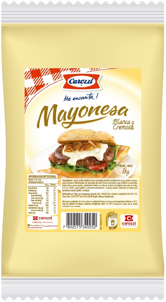 Mayonesa Carozzi 1Kg.