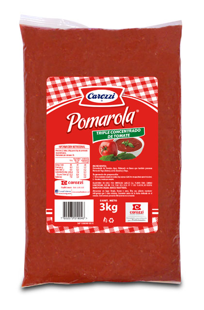 Concentrado de Tomate Pomarola 3Kg.