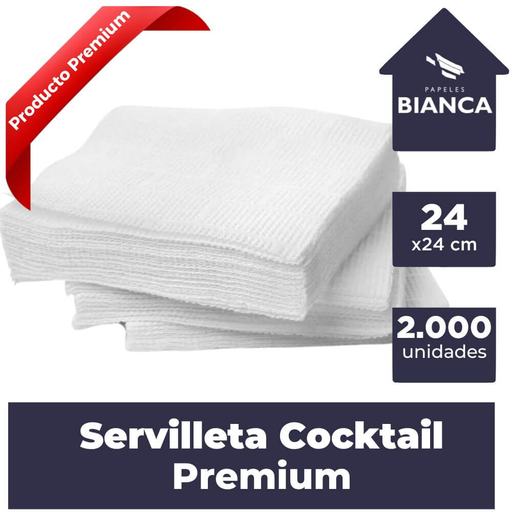 Servilleta Coctel Bianca 20 PAQ X 100 UN