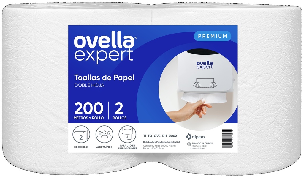 Toalla Interfoliada Ovella DH 20 PAQ X 200 Hojas