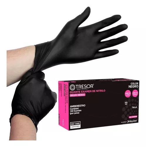 Guante Nitrilo Negro Talla M