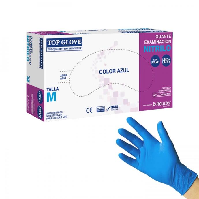 Guante Nitrilo Azul Talla M