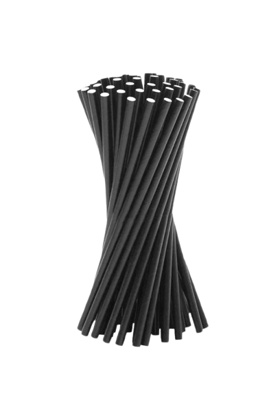 Bombillas de Papel Negras