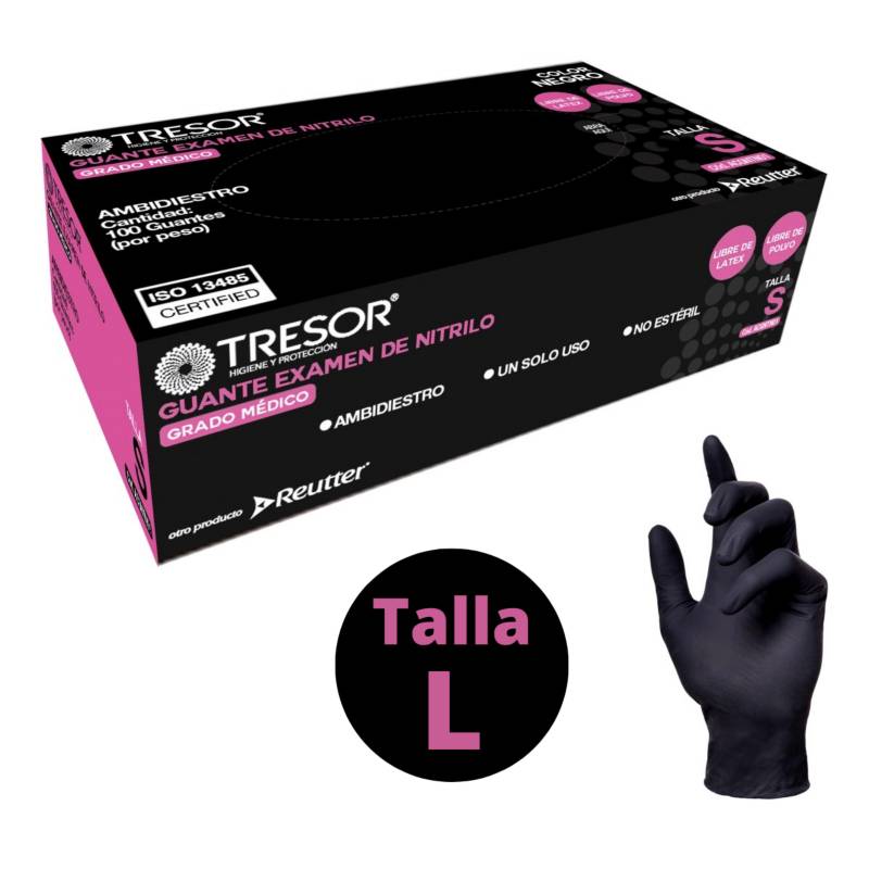 Guante Nitrilo Negro Talla L Caja